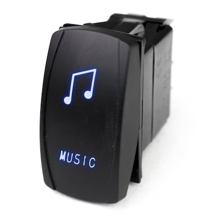 Led Rocker Switch W/ Blue Led Radiance (Music)